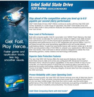 Intel 520 Series 240GB SATA III Solid State Drive Product Details
