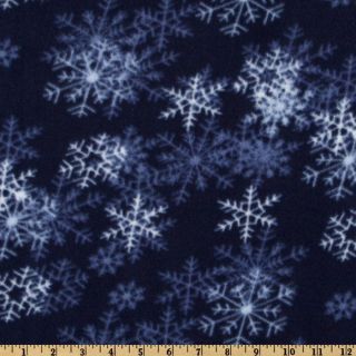 WinterFleece Dark Blue Blizzard   Discount Designer Fabric   Fabric 