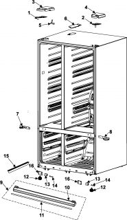 SAMSUNG Refrigerator Freezer shelves Parts  Model RM255BARB/XAA 