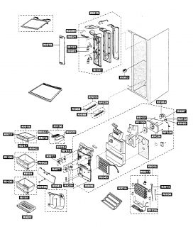 Model # RS265LBBP/XAA Samsung Refrigerator   Freezer parts (158 