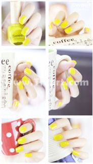 Sweet Color Environmental Protection Nail Polish Yellow 12ml   Tmart 