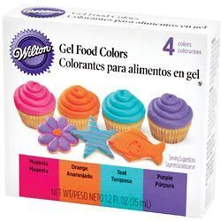 Wilton Gel Food Colors 4/pkg NEON COLORS NEW