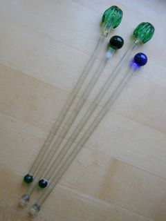 vintage glass swizzle sticks in Swizzle/Stir Sticks