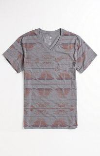 On The Byas Hedge Print V Neck Tee at PacSun