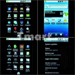 A5000 3.5 Touch Screen Android 2.2 Dual SIM Standby Quad band GSM TV 