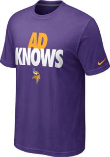 Adrian Peterson Minnesota Vikings Purple Nike AD Knows T Shirt 