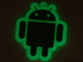Android Glow In The Dark Rubber Keychain Droid Bionic Logo Celular 