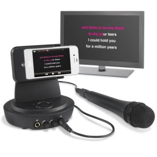 The iPhone To Television Karaoke Player   Hammacher Schlemmer 