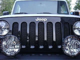 Jeep Wrangler JK BLACK ALUMINUM GRILL GUARD for 07 12 Not Billet (Fits 