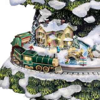 The Thomas Kinkade Animated Christmas Tree   Hammacher Schlemmer 