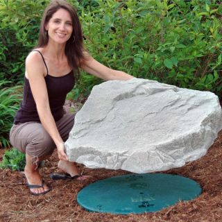Artificial Rock Flat Septic Cover at Brookstone—Buy Now