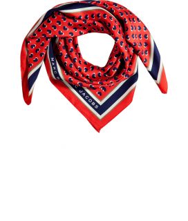 Marc by Marc Jacobs Coral Red Multicolor Light Hearted Scarf  Damen 