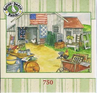 Gooseberry Patch Jigsaw Puzzle New BARN SALE Eggs For Sale Quilts 750 