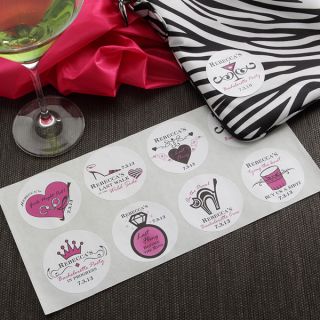 7361   Bachelorette Personalized Party Stickers 