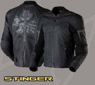 Scorpion Stinger Exo Black Perforated Premium Leather Armored 