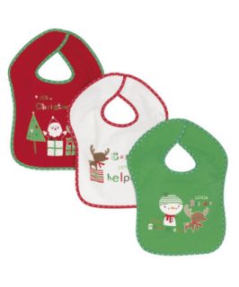 Mothercare Christmas Toddler Weaning Bibs   3 Pack   christmas 