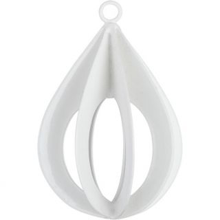 drop sculpture white ornament in holiday  CB2