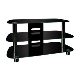 BellO Flat Panel TV Stand   Black   Outlet