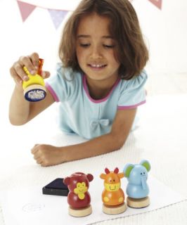 Wooden Animal Stamp Set   craft & felt kits   Mothercare