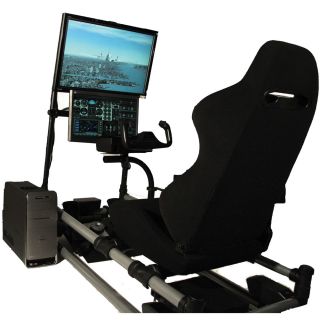 The Cockpit Flight Simulator   Hammacher Schlemmer 