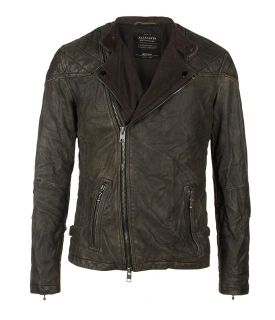 Convoy Leather Biker Jacket, Men, Leathers, AllSaints Spitalfields