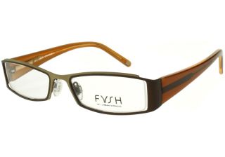 Fysh 3331 Brown Cream Eyeglasses  Lowest Price Guaranteed & FREE 
