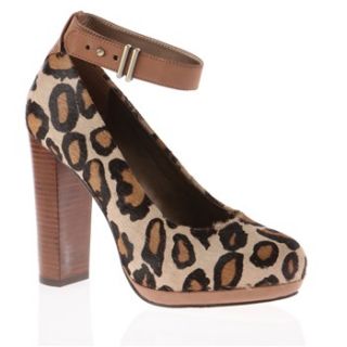 Sam Edelman Cream Layla Leopard Print Shoes 11cm Heel