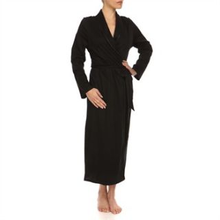 Hanro Black Cara Cotton Robe