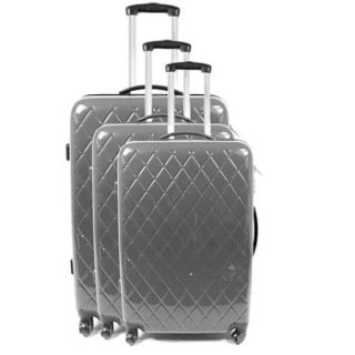 Jean Louis Scherrer Set of Three Silver Miami Luggage Set