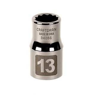 Craftsman 13mm Easy To Read Socket, 12 pt. STD, 1/2 in. drive   
