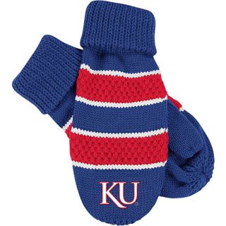 Kansas Jayhawks Winter Gloves adidas Kansas Jayhawks Womens Knit 