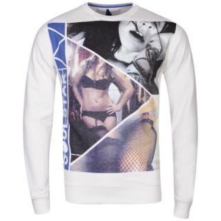 Soul Star Mens Candy Crew Sweat   Off White Clothing  TheHut 