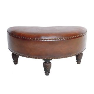 Faux Leather Half Moon Ottoman at Brookstone—Buy Now