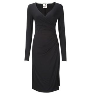 Fever Black Andorra Ruched Dress