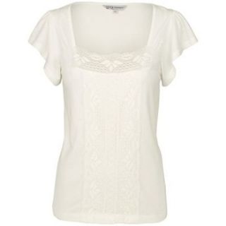 Crew Clothing White Isla Flute Sleeve Top