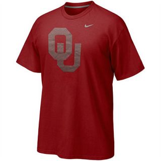 Nike Oklahoma Sooners Mens Reflective Logo T Shirt   