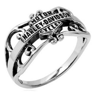 Harley Davidson Gipsy filigree sterling ring size 5 MOD HDR0218 FREE 