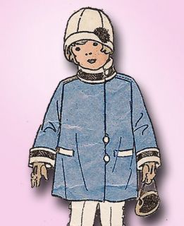   ORIGINAL Adorable Unused Toddlers Saddle Shoulder Coat Pattern Sz 2