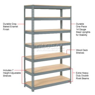 Shelving  Boltless Shelving  Extra Heavy Duty Shelving 48x18x84 With 