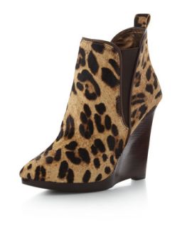 Nell Leopard Print Wedge Boot   