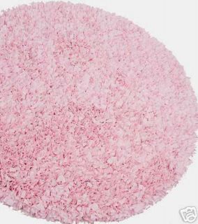 Pink Round Shag Rug Nursery 4x4 Glenna Jean Scribbles