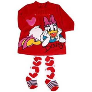 Ginkana Red Daisy Duck Dress/Tights