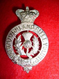     Perth Highland Rifle Volunteers Glengarry Cap Badge, Scarce