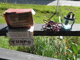 Vintage Turpo Vaporizer Glessner in original box with instructions