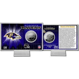 Highland Mint Baltimore Ravens Team History Silver Coin Card    