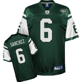 Mark Sanchez Jersey   Sanchez New York Jets Green #6 Replica Reebok 