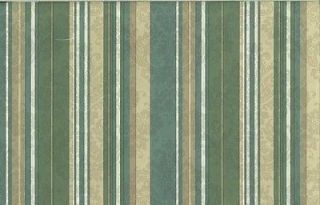 Wallpaper Striped Damask Vintage Pearlized Glaze Textured Green Taupe 