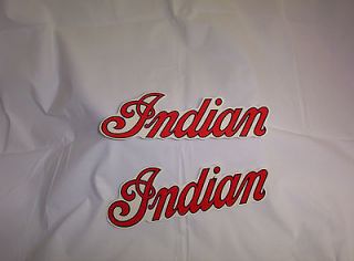 INDIAN MOTORCYCLE EMBLEM, 2 DIE CUT STICKERS, CHIEF, SCOUT