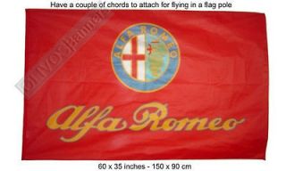   ALFA ROMEO 3x5 feet banner flag sign RED GTA GTV 145 mito giulietta