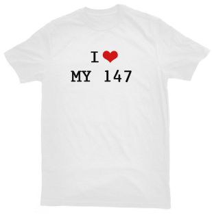 Love My 147 T Shirt, for Alfa Romeo owners, choice of colours and 
